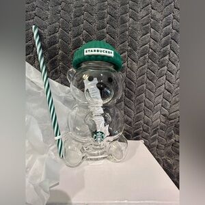 NWT Official Starbucks Bearista Drink Cup GLASS